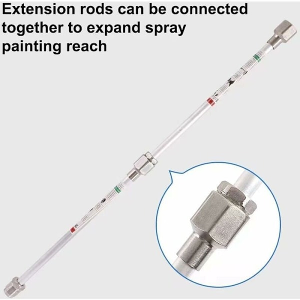 Airless malingsprøjtepistol forlængerstang til Airless sprøjtepistol dyse malingsprøjtepistol 2 stk x 30 CM