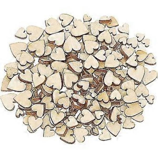 200 Stykker Mini Tre Blandede Hjerter Pynt For Bryllup DIY Håndverk Laging (d-4)
