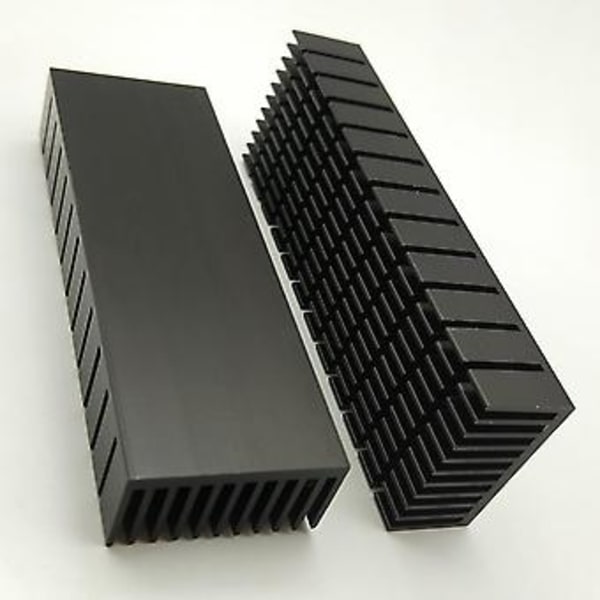 2 stk. 40 mm køleprofilsæt 120 mm x 40 mm x 20 mm, køleprofil til Ing Led Peltier Therm