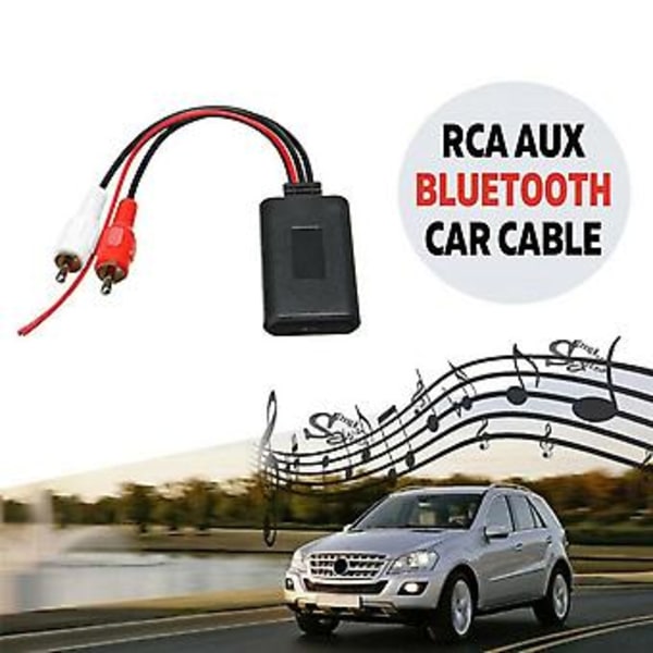 2 stk. Trådløs Bluetooth-modul for bil, musikkadapter, RCA Aux-lydkabel, universelt 2RCA-grensesnitt Bluet