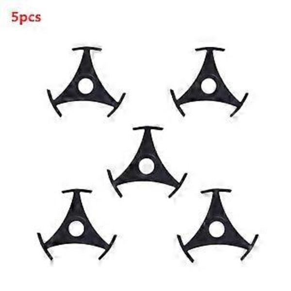 5 stk./sett Svart Slitesterk 7-tommers Vinylplateadapter Konverter for 45RPM Platespiller Fonograf Tilbehør Erstatning