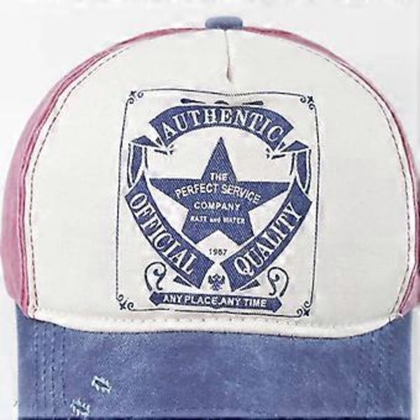 Tvättad baseballkeps tryckt hatt femstjärnig baseball hit färg baseballkeps ankare baseballkeps skärmkeps