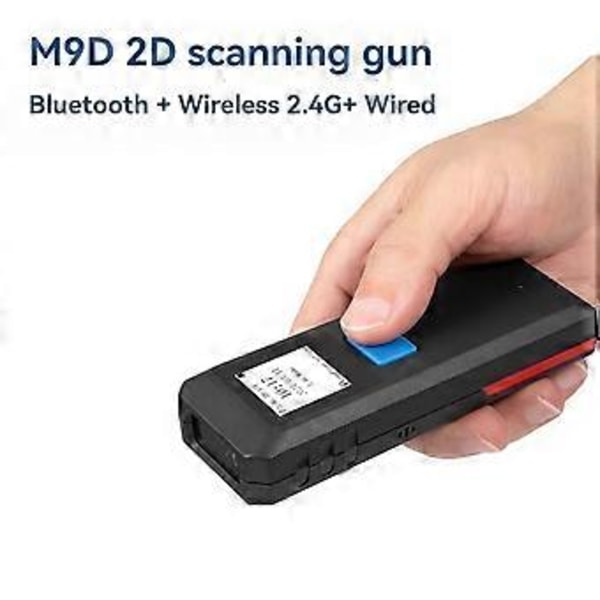 Trådlös QR-kodläsare Bluetooth Portabel Streckkodsläsare Streckkods Lager Express Streckkodsläsare M9L 1D Laser