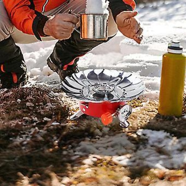 Camping Stove Bærbar Ryggsekk Komfyr, Vindtett Gasskomfyr Brenner Med Piezo-tenning Og Justerbar Ventil, Lettvekt For Utendørs Vandring C (d-4-)