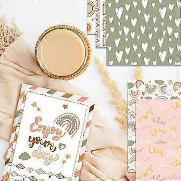 Scrapbook Pappersblock - 12 tum X 12 tum Sött Mönstrat Kartong, 24 st Scrapbookingpapper, Korttillverkningspapperspaket