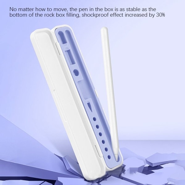 Förvaringslåda för Apple Pencil, multifunktionellt bärbart hårt fodral för Apple Pencil 1/2 (ljusblå)