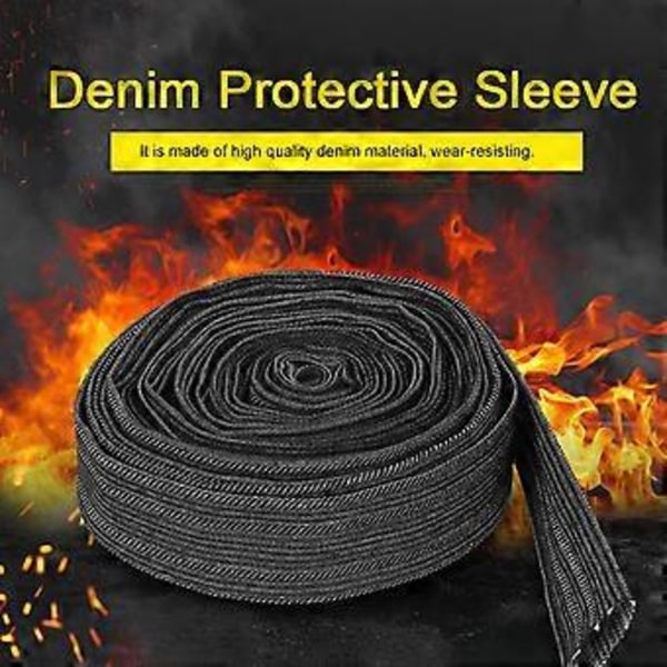 7,5 m denimsuojus hitsauspolttimen hydrauliletkun kaapelin suojukseen