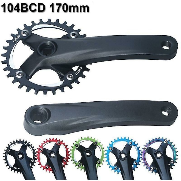 M89d Cykelvevparti Mtb 104bcd Mtb Vevarm 170mm Vevarmar För Cykel 30t 32t 34t 36t 38t 40t 42t Cykelkedjehjulsdelar R32t