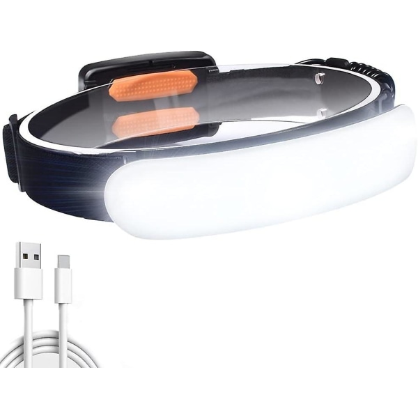 Led-hodelykt, USB-oppladbar COB-hodelykt, 1500 lumen, 220 justerbar bred hodelykt, lett, vanntett, egnet for sykling