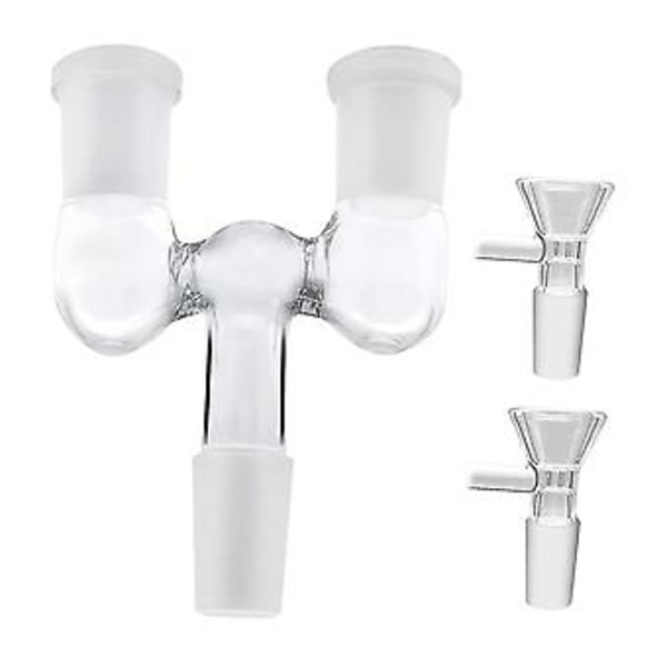 Lasiputkisovitin, 14 mm uros kaksois 14 mm naaras -sovittimeen