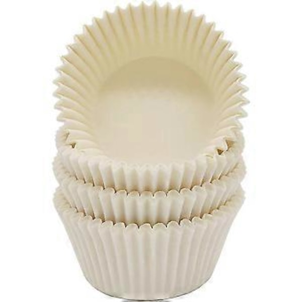 Premium Vita Fettavvisande Muffin- och Cupcakeformar i Papper, 100-pack