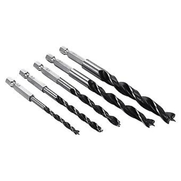 Hss 1/4 Tommers Sekskantspiss Bor Sett Chan 5 stk 4 - 10mm For Verktøy