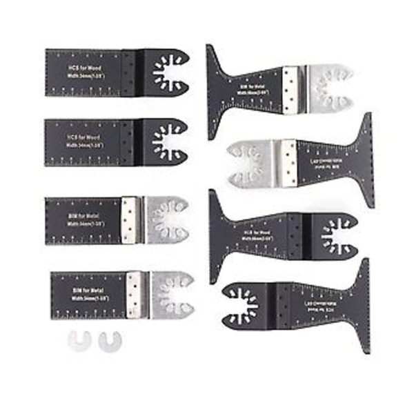 10 kpl Oskilloivan sahanterän yleismallinen pikakiinnitystyökalusarja puun, metallin ja muovin leikkaamiseen, 34 mm, 68 mm