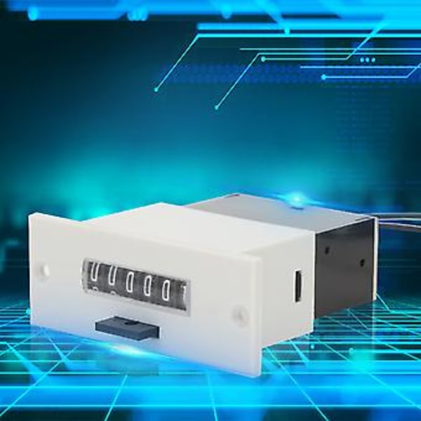 LFC-6 Mekanisk Pulsräknare, 6 Siffror 0-999999, Elektromagnetisk Industriell Totalisator, 24V, Hållbar & Exakt Räkning för Automation &