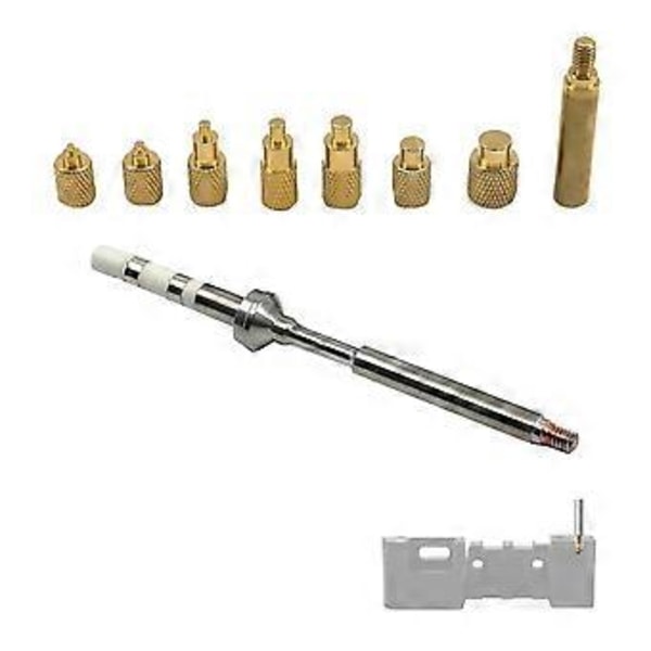 Värmeinsättningsverktyg M2 M3 M5 M6 M7 M8 Smältlim Mässing Räfflad Mutter Inbäddad Spetsadapter Kit 3D-Printad för Toaiot3D