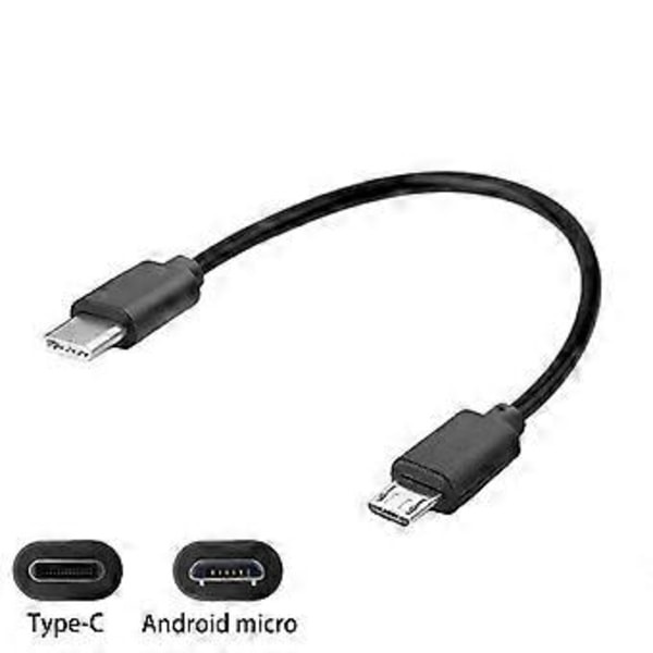 1 kpl Micro USB Naaras - USB Type C Uros Datalinja Matkapuhelimen Latausjohto