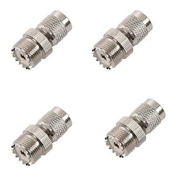 4x Tnc Till Pl259 Uhf Fe Adapterkontakt, silver