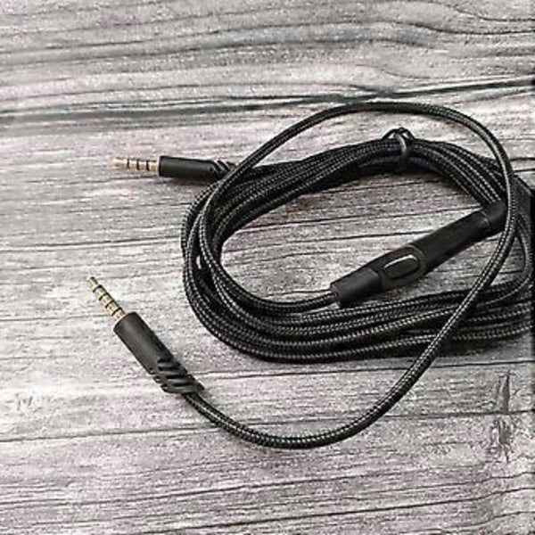 Headset-kabel med dempeknapp 3,5 mm kontakt for Astro A40TR/A40/A10 Gaming Headset Universal 3,5 mm flettet kabelledning