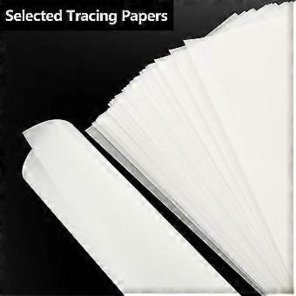 A4 Ritpapper 200 Ark, 63 GSM Ritpapper Bulk, Tekniskt Ritpapper A4 för Ritning, Scrapbooking, Skissning