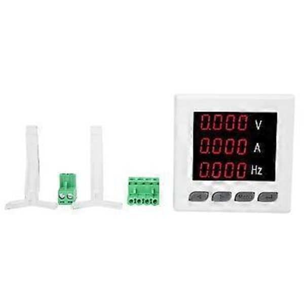 72 UIF Multifunktionsmåler Enkeltfaset A V HZ Digital Display Måler Amperemeter Voltmeter Frekvens