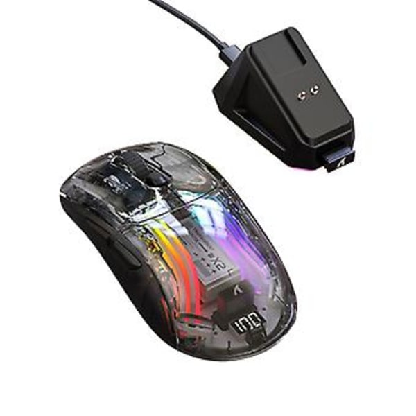 Attack SharkX2Pro 3 Lägen RGB Gamingmus med Laddningsdocka Typ-C +2.4G+BT5.0