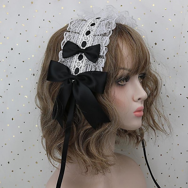 Spets pannband Lolita piga rosor blomma tiara smycken band vintage cosplay