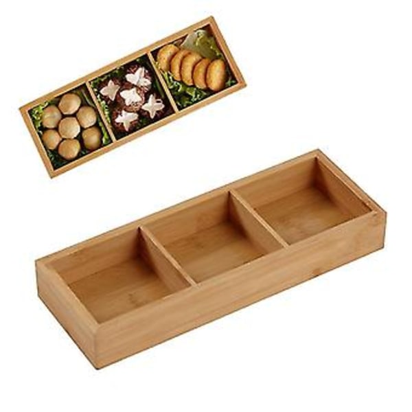 Serveringsbricka för Hot Pot, Uppdelad Träbricka Multi Uppdelad Träbricka Multi Fack Träserveringsbricka Imponerande Resultat
