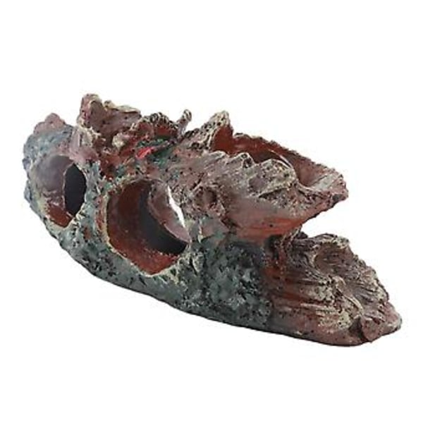 Akvarium Tre Stamme Dekorasjon Resin Høy Simulering Falmefri Akvarium Tre Stamme Ornament med Hull GM0688