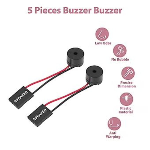 5 stk. Mboard Ser Buzzer Pc Computer Mboard Intern Bipper Buzzer Til Computer Rep