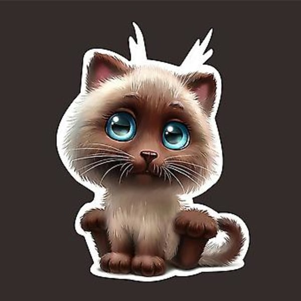 15*18CM Auto 3D Stereo Anime Hauska Persoonallisuus Kissan Tarra Auton Muotoilutarra