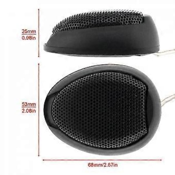 Universal Bil Stereo Højttalere Audio 1000W Dome Diskanter Super Kraftig Lyd Sort