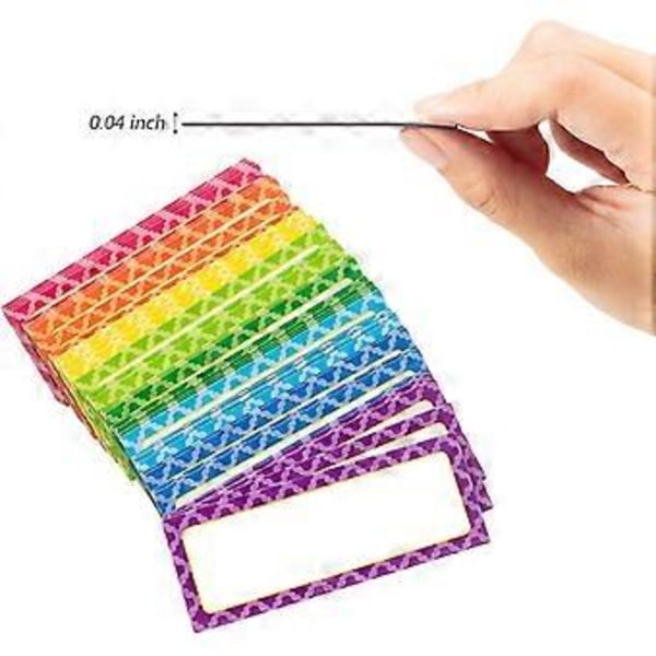 40 stk. Magnetiske tavleetiketter 7,6 x 3 cm Navneskiltetiketter Skrivbare fleksible magnetiske navnelapper Klistremerker og etiketter for tavler og kjøleskap
