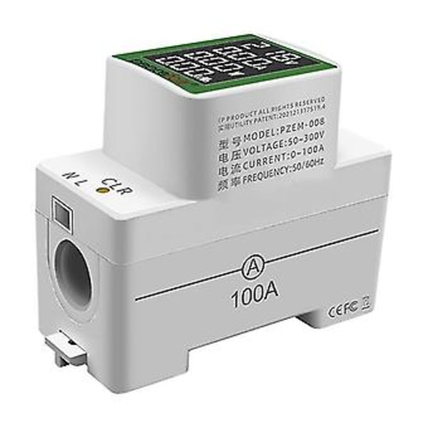 AC Digital Display -funktions Rail Meter AC50-300v/100a Er