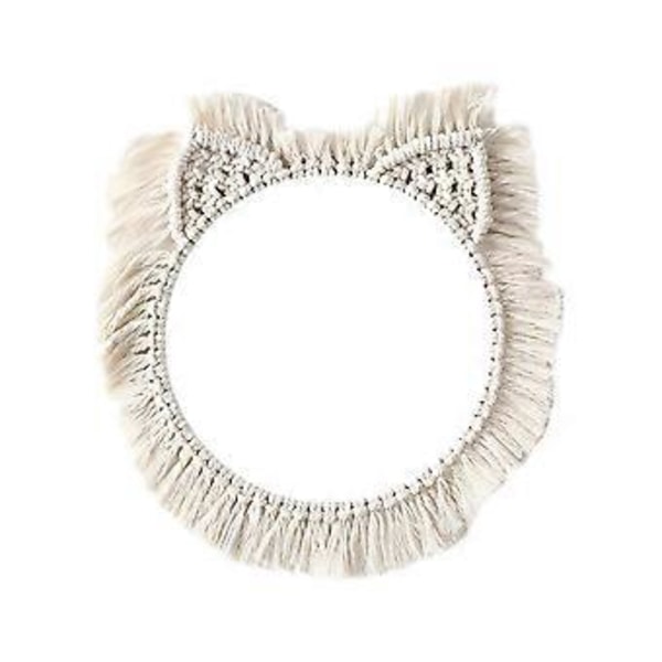 Makramee Seinäkoriste Peilikehys Käsintehty Kudottu Kehys Gobeliini Pyöreä Boho-peili Huoneen Sisustukseen