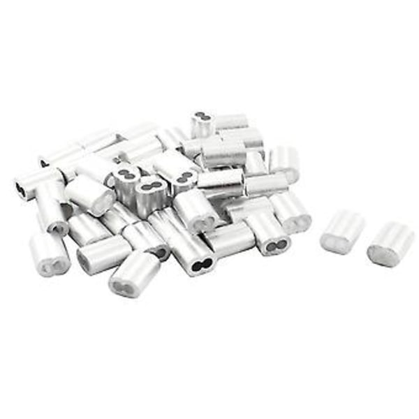 100st Aluminium Krymphylsa för 3mm Diameter Vajer och Kabel