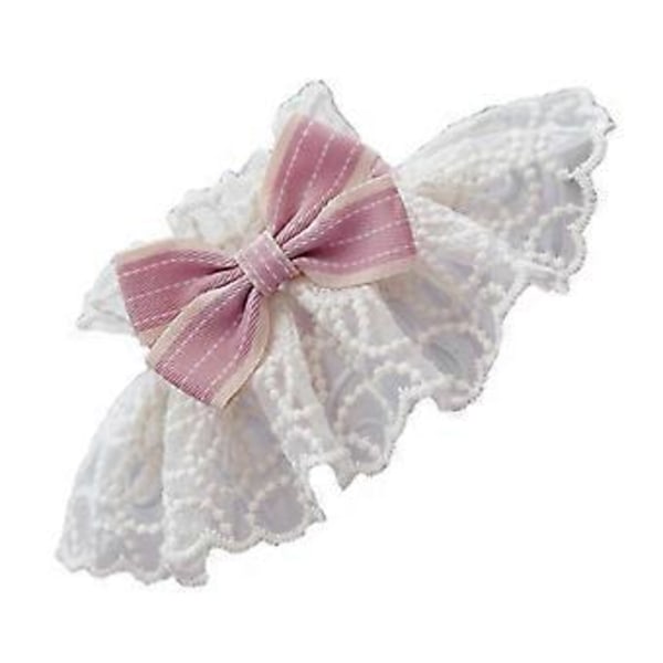 Kat Blonde Sløjfe Tørklæde Let Sød Prinsesse Stil Flora Blonde Bib Sløjfe Krave til Killinger Hvalpe Teddy Pink XS