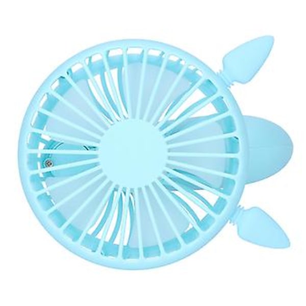 Bærbar Ventilator 180 Graders Rotation Skrivebord USB Genopladelig Elektrisk Mini Køleventilator Blå