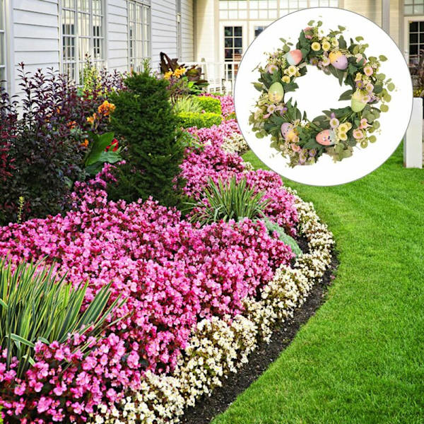 Påsksimulering Ägg Eukalyptuskrans Konstgjorda Blommor Blad DIY Barn Present Bröllopsdekoration Födelsedag Begs