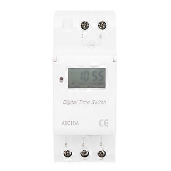 Digital tidsbryter LCD-skjerm skinnetype kontrolltimer AHC15A AC220V240V industrielle forsyninger