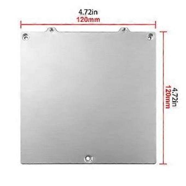 Opvarmet Seng Støtteplade Aluminium Fjederplade Platformplade 120x120x6mm Metal 3D Printerdel til Voron V0 V0.1 Z-akse