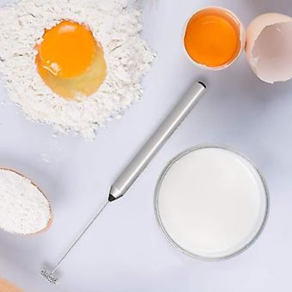 Melkeskummer Håndholdt Batteridrevet Mini Mikser Elektrisk Skummaskin For Kaffe Rustfritt Stål Mi