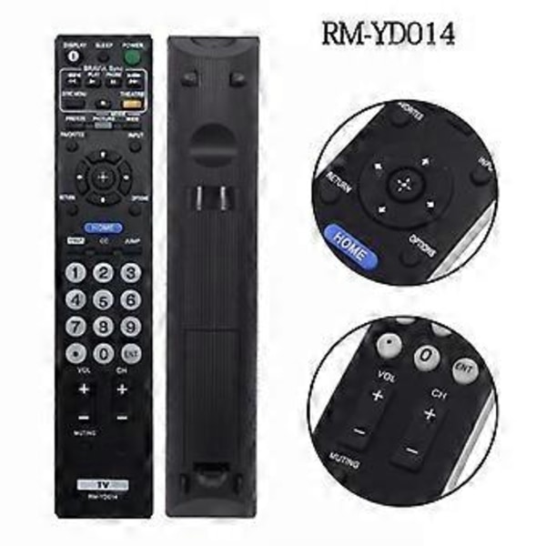 Allsidig RMYD014 Fjernkontroll for KDL-46V3000 KDL-40D3000 KDF-37H1000 TV-er