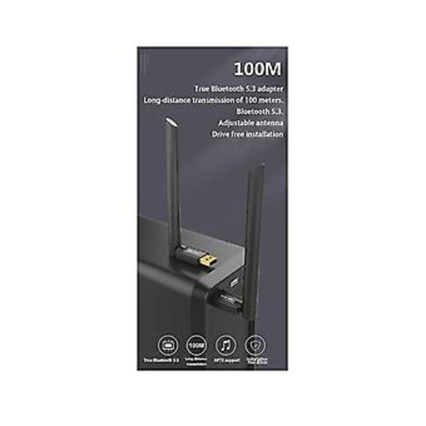 100m USB Bluetooth Adapter USB Bluetooth 5.3 Mottaker 4dbi Antenne Bluetooth Sender For Datamaskin