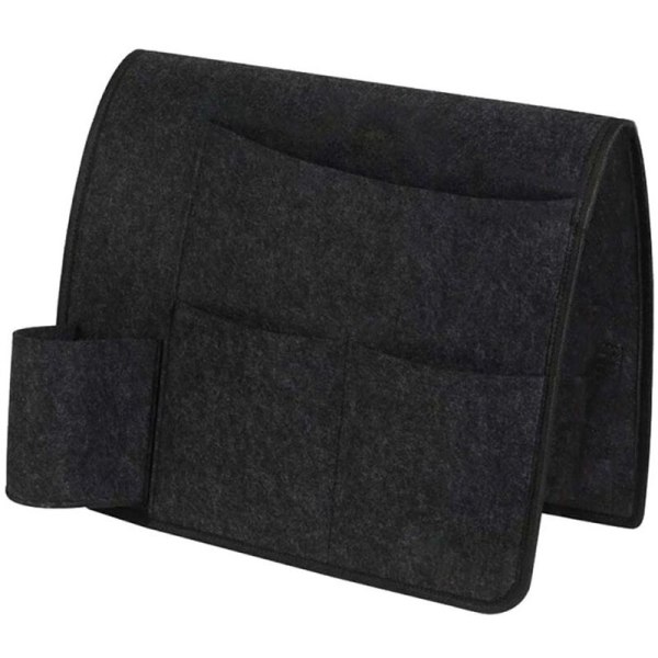 Felt bedside storage bag sofa hanging bag bedroom storage bag bedside storage dark gray