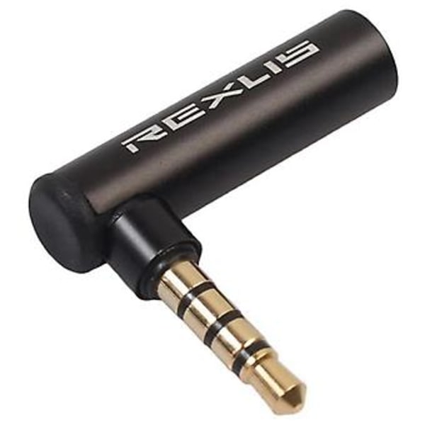 Rexlis 1kpl 3,5 mm uros - naaras 90 asteen suorakulmainen adapteri audio
