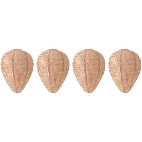4 stycken getingbon, hängande lockfågel falskt getingbo papper säker lockfågel falsk fälla effektivt miljövänligt papper getingbo för trädgård