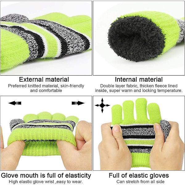 3 i 1 varm mössa halsduk handskar set för barn. Vinter tjock fleece termisk
