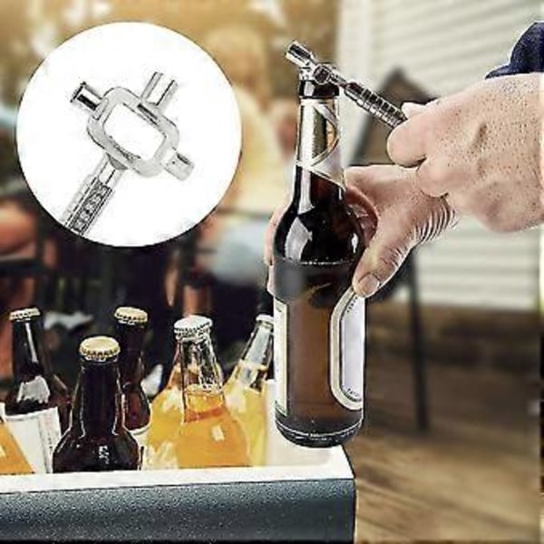 1 Spenningsnøkkel 6/7/8 Mm Firkant Allen-nøkkel Med Skala Multifunksjonell Universell Byggeplass Hovednøkkel I Solid Sink Legering For Å Åpne Dør Wi