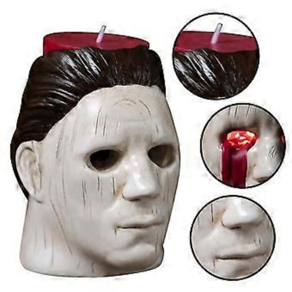 Halloween Skräckdekoration Harts Ljusstake Tårar Rött Ljus Skräckprydnader Hem Skrivbordsprydnader