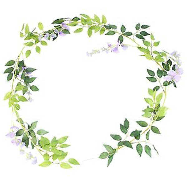 2 stk. 2,1 m/stk. Kunstig Wisteria Ranke, Blomsterguirlande Wisteria Ranke til Udendørs Brug